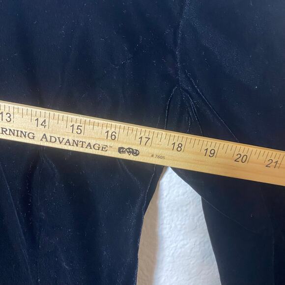 Maggy London Vintage Black Velvet Maxi Dress Size 14 Whimsygoth Witchy - Picture 5 of 7